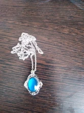 Collares de estilo Retro, joyería elíptica de Palacio, collar con Control de temperatura, cambio de Color, cadena de acero inoxidable