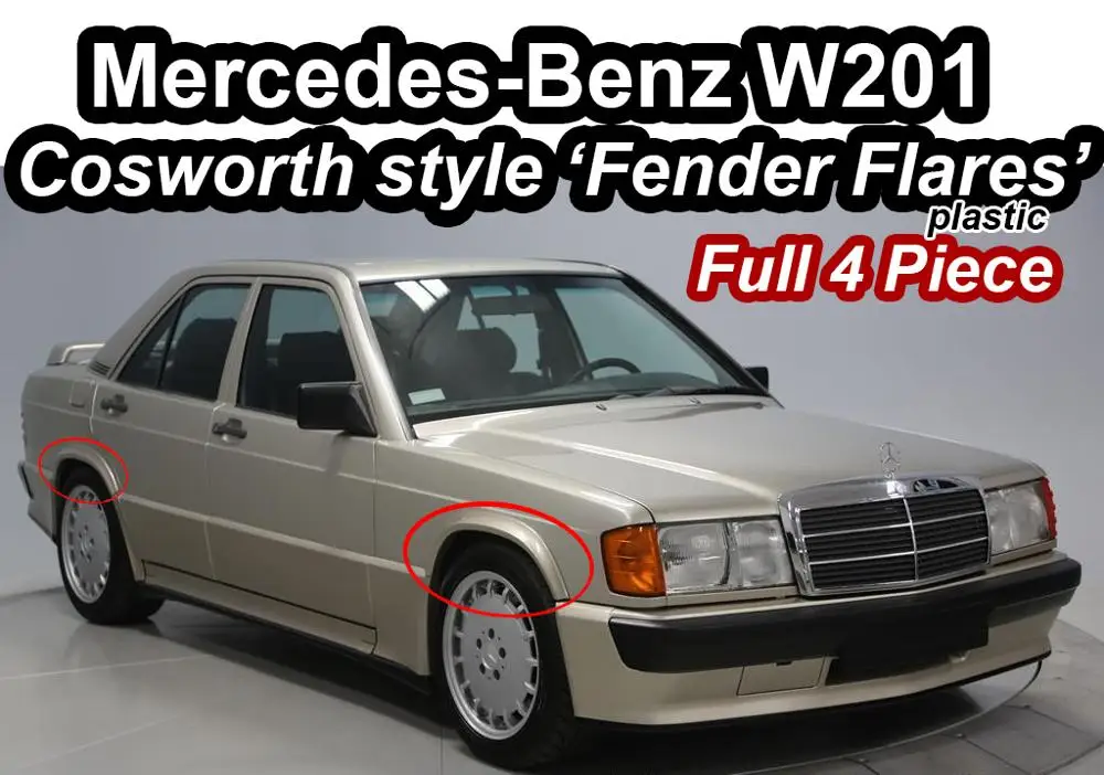 For W201 Mercedes Benz 190e Cosworth Style 2 3 16 2 0 1 8 2 5 190 E 190 D Fender Flares Full 4 Piece Mudguards Aliexpress