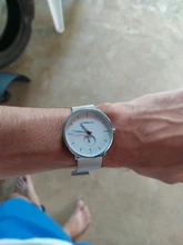 CRRJU – relojes de hombre, de cuarzo, casual, delgado, de malla de acero, impermeable, deportivo, masculino