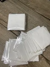 50 unids/pack polaco paños de limpieza para pulir con paquete paño de limpieza de joyería