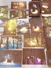 30 Uds. De tarjetas postales luminosas de estilo Vintage, tarjetas de felicitación con luz de luna que brilla en la oscuridad