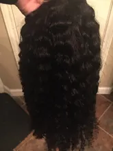 Younsolo-pelucas de cabello humano brasileño Remy para mujeres negras, diadema con ondas, sin pegamento, peluca y bufanda, 8-28 pulgadas