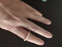 Anillos geométricos de perlas de imitación minimalistas para mujer, joyería para dedo, anillo elástico ajustable a la moda, novedad