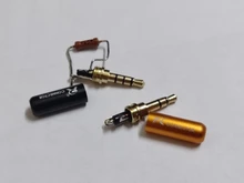10 unids/lote Mini Jack de 3,5mm 4 polos macho carcasa de aluminio estéreo 4Pin 3,5 Jack conector de cable Heaphone enchufe de auriculares