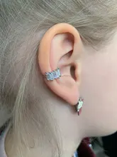 1 Uds encantador línea Clip de circonio en pendientes oreja sin Piercing pendientes de joyería