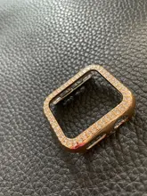 De moda doble diamante PC parachoques para Apple Watch serie SE 6 5 4 3 2 40mm 44mm 38mm 42mm para iWatch proteger marco