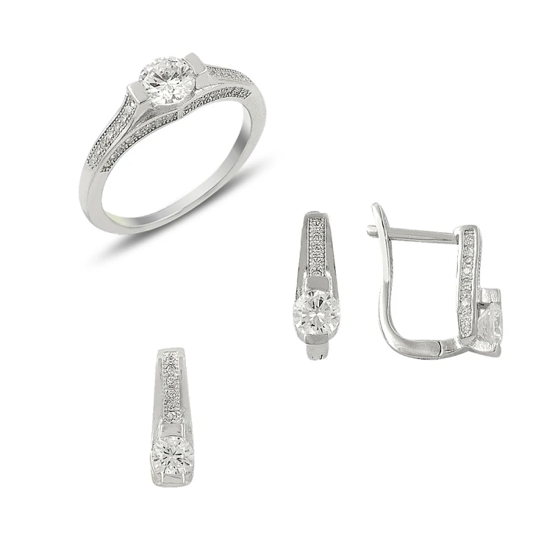 

Silver 925 Sterling Zircon Cubic Zirconia Set