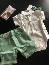 Birthday-Suits Party-Dress Infant-Toddler-Set Gentleman Rmper Newborn Baby-Boy Cotton