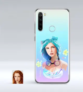 

Personalized Women 'S Abstract Caricature Of Xiaomi Redmi Note 8 Thin Transparent Silicone Phone Kapağı-23
