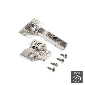 

Lot of 20 hinges straight X91N Emuca with opening 100 ° and supplements to screw with regulation eccentric