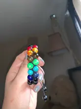 7 Chakra de roca de Lava pulsera de 8mm de doble capa fila ajustable Unisex piedra de Yoga sanación energética pulseras de piedra regalo de Navidad