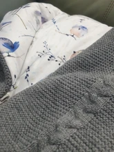 Saco de dormir para bebé, saco de dormir para cochecito de bebé, sólido, grueso, cálido, envolvente para recién nacido, manta de punto de 75x35cm