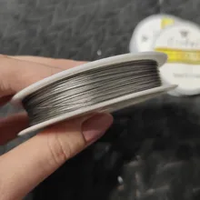 Alambre de acero inoxidable para hacer pulseras y collares, cable de acero inoxidable hecho a mano para hacer pulseras y collares, 0,3/0,38/0,45/0,5/0,6/0,7mm