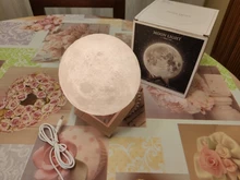 Desk-Lamp Night-Light Bedside Table 3d-Print Timeable Dropship Moon LED