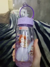 450ml de dibujos animados de Disney Mickey mouse, niños de plástico de taza paja los estudiantes agua potable chico botella a prueba de fugas nuevo