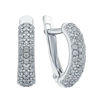 

Silver earrings with cubic zirconia sunlight sample 925