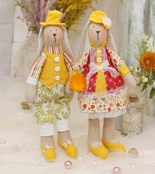 

Set for sewing textile doll HappyMade Ш114 "Bunnies Алфи and Phoebe"