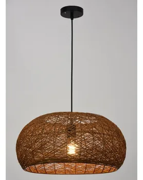 

Ceiling lamp. Pendant LIGHT BULBS E27 60W. METAL AND ROPE. BLACK AND ROPE. Ref. 1007
