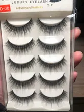Fake Eyelashes Makeup Daily Natural Thick HBZGTLAD 5-Pairs Handmade 3D