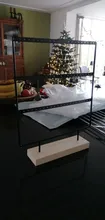 Soporte de exhibición para pendientes de tuerca de Metal con Base de madera, organizador de pendientes con 24/44/66 agujeros, venta al por mayor