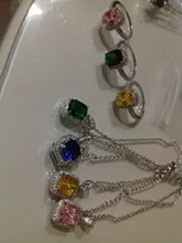Pendant Necklace Jewelry Birthstone Wong Emerald Classic White Gold 100%925-Sterling-Silver