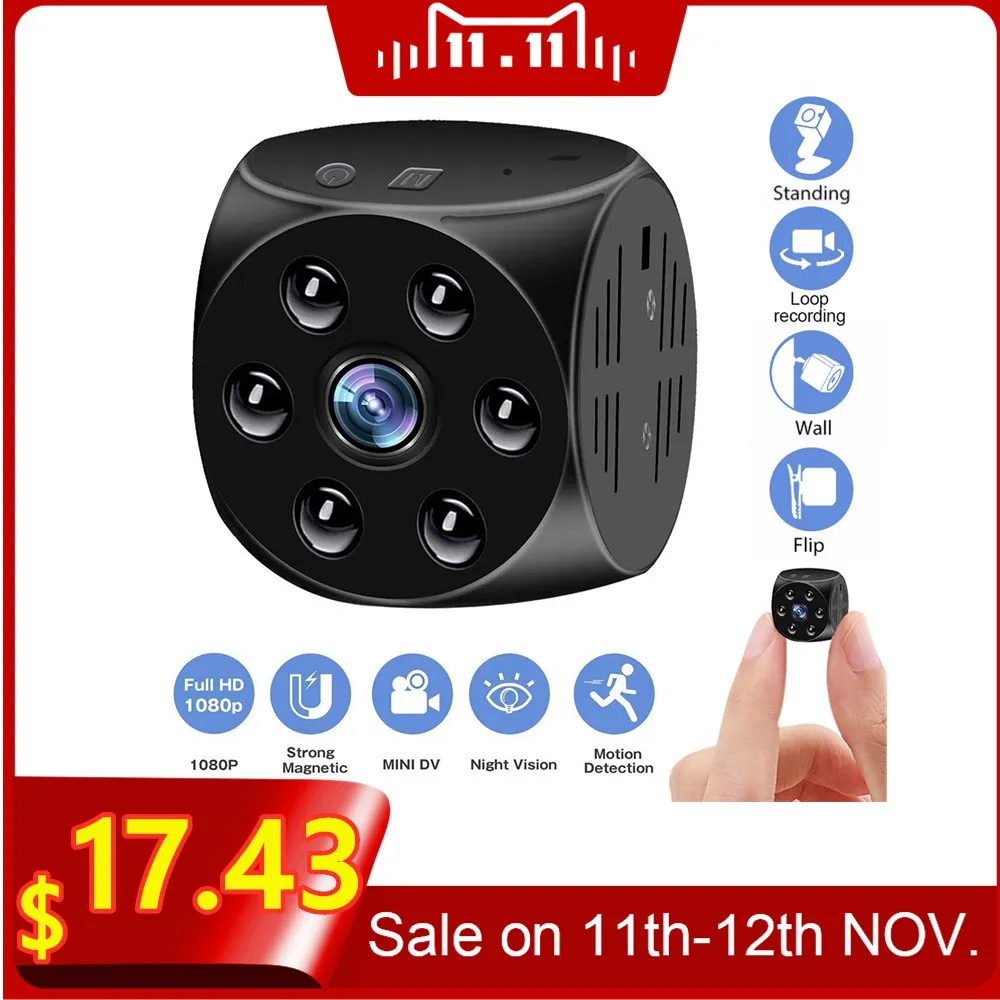 2020 New Magnetic Mini Action camera Wireless small Night Vision Sports DV Super Portable With Night Vision Cop Cam Best Digital afbeelding