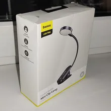 Baseus LED Clip Table Lamp Stepless Dimmable Wireless Desk Lamp Touch USB Rechargeable