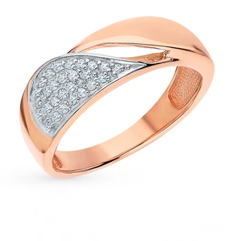 

Gold ring with diamonds sunlight sample 585