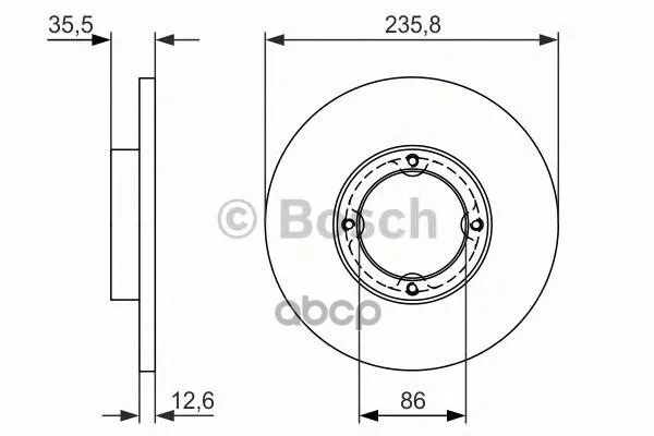 Тормозной Диск Передний 0986479898 Bosch арт. 0986479898
