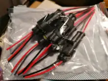 Juego de conector de cable eléctrico impermeable, sellado de vía de 2 pines, conectores automáticos con cable