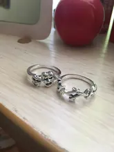 Sindlan-anillo gótico de plata para mujer, Set de 6 uds. De Anillos con diseño de corazón Punk, mariposa, Cupido, joyería femenina