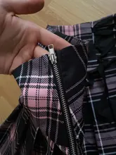 Sweetown-faldas góticas con cordones para mujer, Falda plisada de encaje a cuadros, estilo Punk oscuro, ropa de estética para chica, Y2K, Raya Rosa