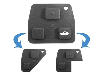 

3 buttons replacement rubber pad for Lexus Toyota Yaris Rav4 Corolla car remote control key