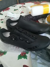 Zapatos de ciclismo de carretera transpirables, calzado profesional para bicicleta de montaña, con autosujeción, color blanco