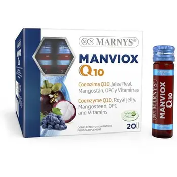 

Manviox MARNYS coenzyme Q10, royal jelly, mangosteen, OPC and vitamins | Antioxidant | Supplement for drink | 20 vials