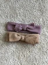 Accesorios para bebé niña, turbante sólido con nudo, diademas con lazo, diadema de punto de conejo, regalo al por mayor, 2019