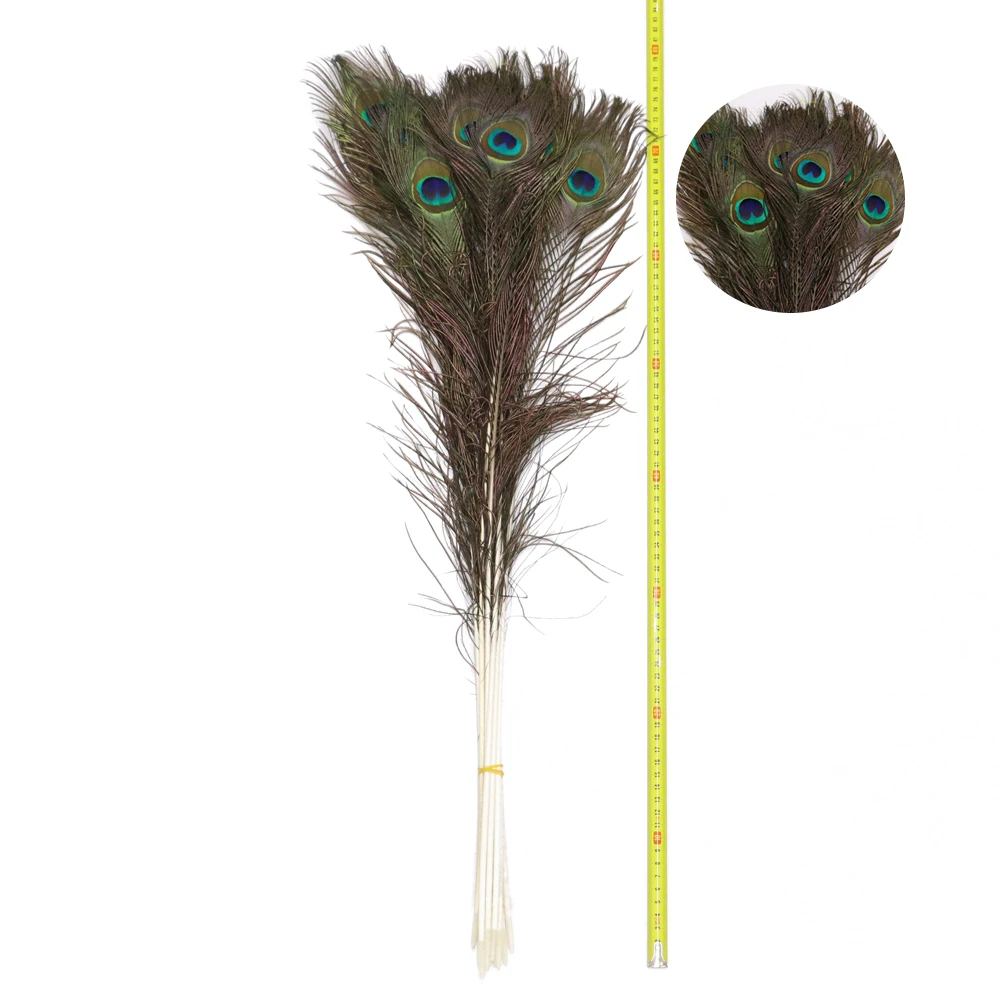 WCFeatherS 50 шт павлиньи перья с большими глазами 25-80 см натуральные перья для свадебного украшения дома - Цвет: 70-80cm