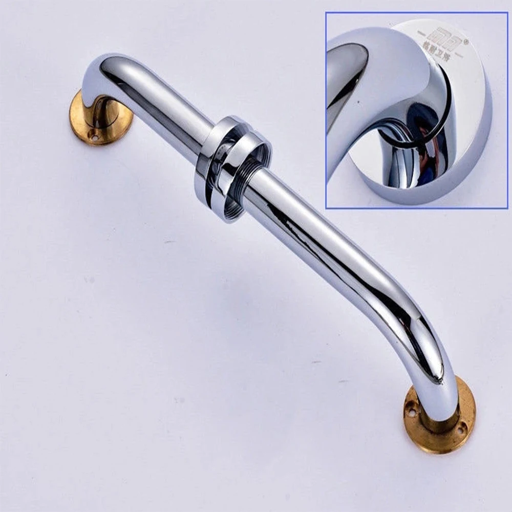 14 Inch Bathroom Safety Bathtub handrail Grab Bar with Concealed Screws-Chrome Brass Wall Mount 11-234
