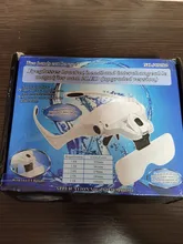 Headband Magnifier Glass-Lamp Led-Light 5-Lens loupe Adjustable for Read-Look