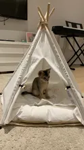 Cat Bed House Teepee Cushion Pet-Tent Puppy Available Outdoor Portable For Dog with Thick