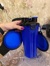 Dog 2 in 1 Bottle Pet Feeder Dog Water Bottle Collapsible Folding Bowl Travel Outdoor