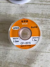 Cable de soldadura de 1,5mm, 2mm, 3,5mm de ancho, 1,5 M de longitud, soldadura trenzada, removedor mecha para, cable de plomo, herramienta de reparación de BGA de flujo