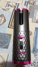 Rizador de pelo automático inalámbrico, rizador de pelo recargable por USB, rizador de pelo de cerámica con pantalla LCD