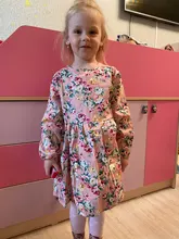 Vestidos de manga larga para niñas, vestido de princesa con estampado de flores, ropa de verano para niñas de 2, 3, 4, 5, 6 y 7 años, ropa elegante