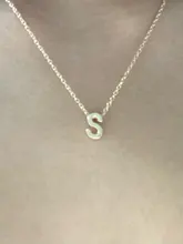 SUMENG de moda pequeña inicial collar de oro de Color plata recortar letras nombre gargantilla Collar para joyería colgante de mujer regalo