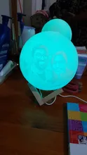 Moon-Lamp Night-Light Gift Custom Girlfriend Photo/text Rechargeable Dropship Kids Personalized