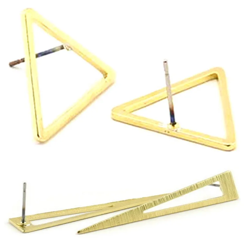 12 шт. необработанные латунные серьги-гвоздики (без никеля и свинца) 15-29 мм D107.