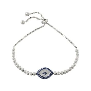 

Silver 925 Sterling Society Eye Watercourse Rhodium Plated Lift Bracelet