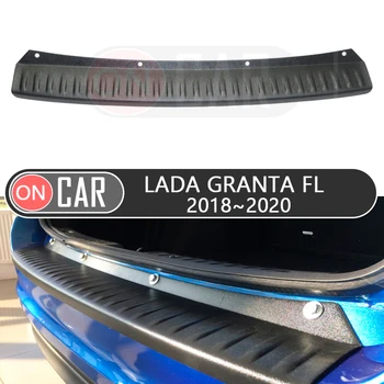 

Protective pad for rear bumper for Lada Granta 2018~ SEDAN scuff plate guard covers car styling decoration accessories
