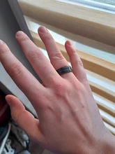 FDLK-Anillo de carburo cementado para hombre, 8mm, negro, cepillado, línea azul dentro, banda de boda, joyería para el Día del Padre, regalo de aniversario